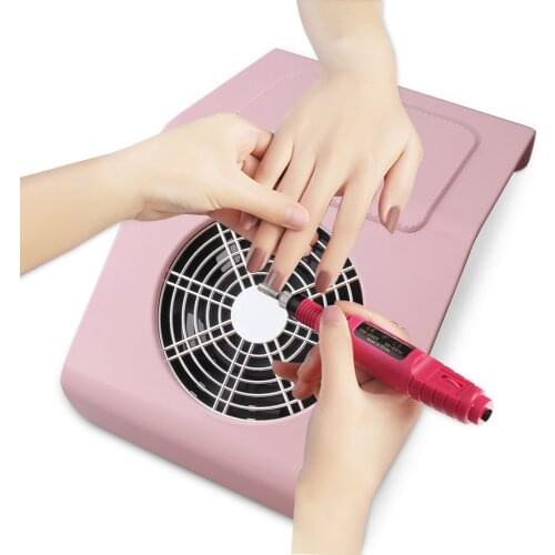 Nail Dust Collector Machine for Manicure Pedicure Tools Strong Suction Nails Art Tool 40W Nail Fan for Manicure Vacuum Cleaner