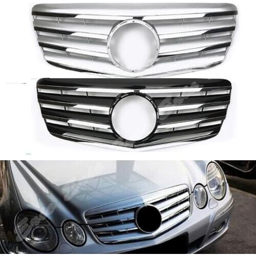 Front Racing Billet Bumper Grille Upper Facelift Grill For Mercedes-Benz E-Class W211 2007 2008 2009