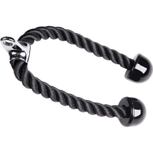 Deluxe Tricep Rope Pull Down 27.6 inch Rope Easy Grip Non Slip Cable Attachment