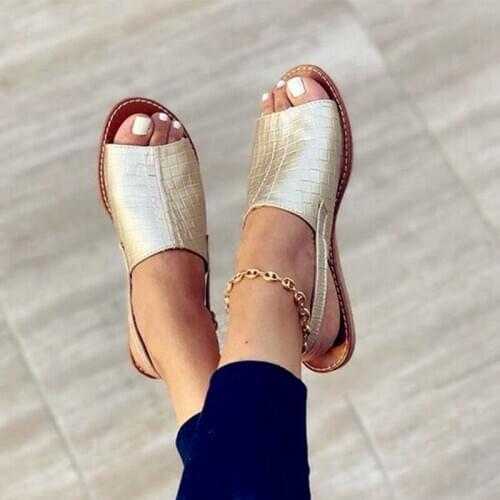 Womens Sandals 2020 Summer Female Slippers Flat Woman Peep-toe Comfort Slip-on Sandalias Casual Shoes