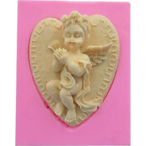 Silicone mold handmade soap mould Baby Angel Heart love Wedding cake decorating tools cake tools fondant decor T0738