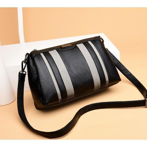 Messenger Bag Women Handbag Cross body Leather Stripe 2019 New Fashion Woman Crossbody Bag Female PU Leather Lady bags MX-51