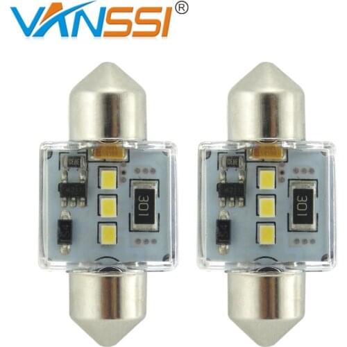 VANSSI 2Pcs 31mm 36mmm Festoon DE3175 C5W Canbus LED Bulbs for Car Interior Dome Reading License Plate Light Bulbs Non Polarity