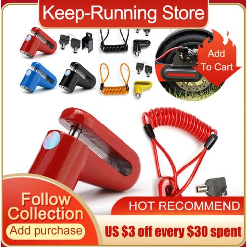 Scooter lock Anti-Theft Disc Brakes Lock with Steel Wire for Xiaomi M365 Electric Scooter Skateboard Wheels Lock Disc Brake