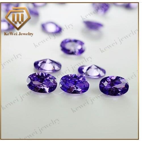 10pcs Oval Shape 8*10mm-15*20mm AAAAA Violet Cubic Zirconia Stone Synthetic CZ Stone