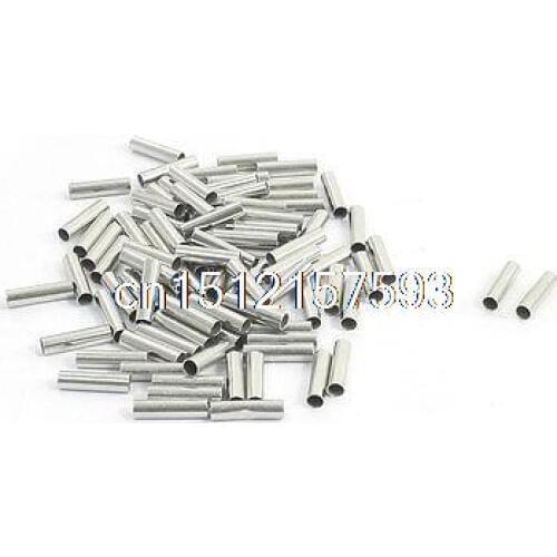 14AWG Electric Cable Wire EN2508 Crimp Connector Tubular Bare Terminal 100 Pcs