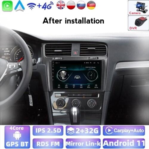 2.5D Screen Android 2G 32G Auto GPS Radio For VW Volkswagen Golf 7 2012 - 2020 Multimedia BT Support Rear Camera Colorful Lights