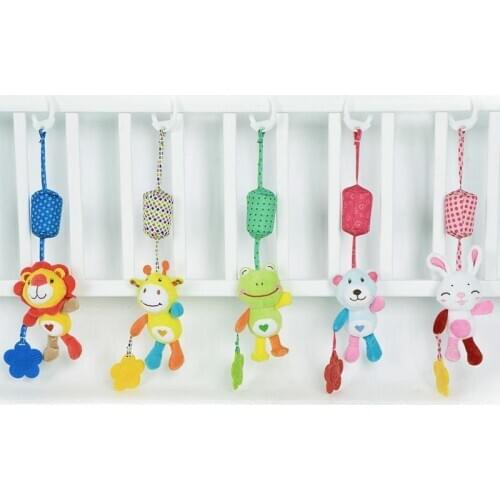 2021 Plush Cute Rabbit Star Newborn Baby Music Hanging Bed Bedroom Decor Safety Seat Plush Toy Stroller Accessories Gifts