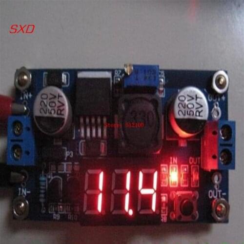 5pcs/lot LM2596 LM2596S power module + LED Voltmeter DC-DC adjustable step-down power supply module with digital display