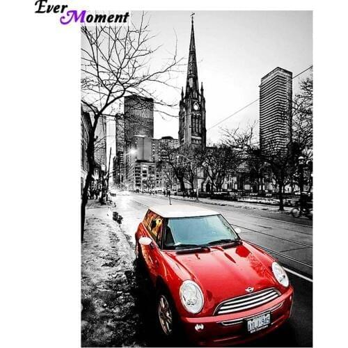 Red car vehicle diamond embroidery beads diamond painting cross stitch mosaic kit 3d pictures do it yourself icon hobby ASF537