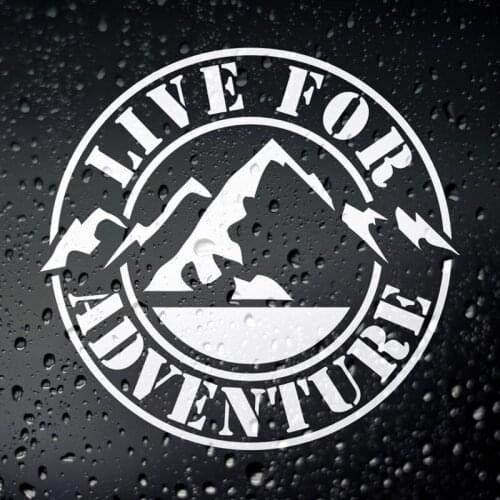 Black/Sliver Live For Adventure Campervan Car Sticker Small/Big Size Removable Waterproof Window Body Decal CL774