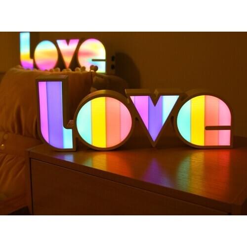 Letter Decoration Desk lamp creative love Led lamp USB Valentines Day gift Table Lamps For Bedroom Christmas decorative lights