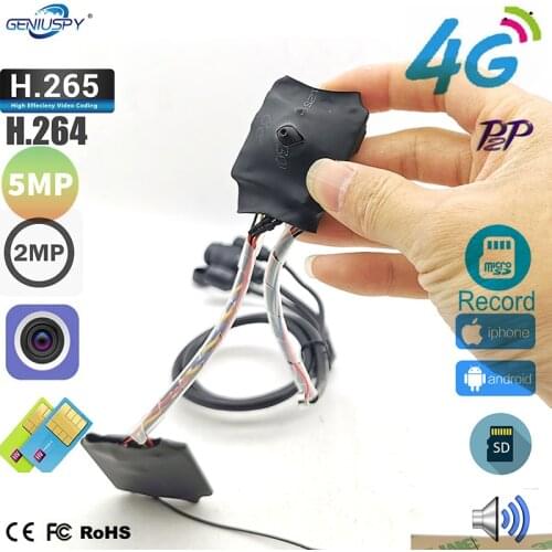 Geniuspy 4G Wireless 5MP 2MP Starlight Humanoid SONY IMX335 IP Camera Wireless DV Recorder Support SD Card Slot MIC Audio 4G SIM