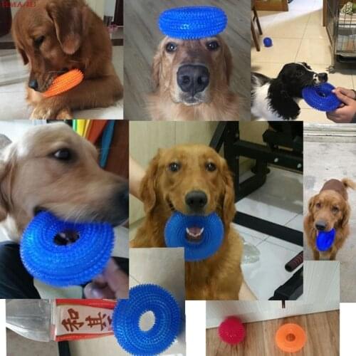 Bite-resistant vocal toy ball large dog golden retriever with thorn tpr dog toy clean teeth molar dog toy