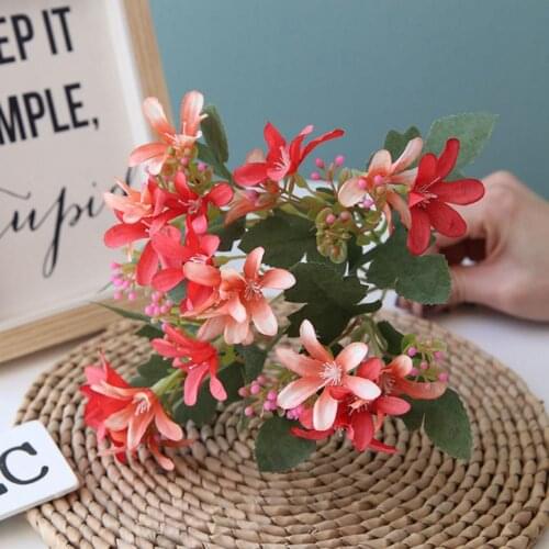 Simulation Flower Vintage 5 Heads Faux Silk Flower Decoration Artificial Narcissus Flower for Home wedding decoration home decor