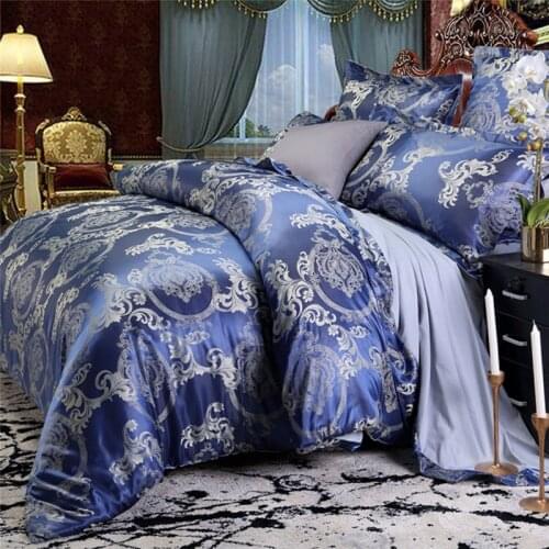New Gold Jacquard Bedding Queen Size Duvet Linen High Quality Luxury Home Textiles