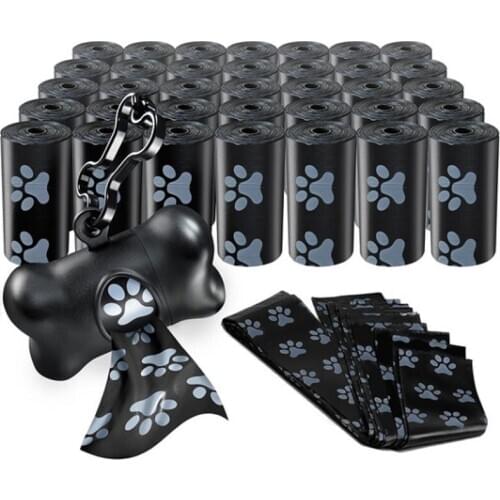 50Rolls Dog Poop Bags Pet Waste Garbage Bags Biodegradable Outdoor Carrier Holder Dispenser Clean Pick up Tools Pet Accessories