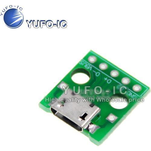 Micro USB Turn Dip Master B-type patch straight plug USB adapter plate welded head