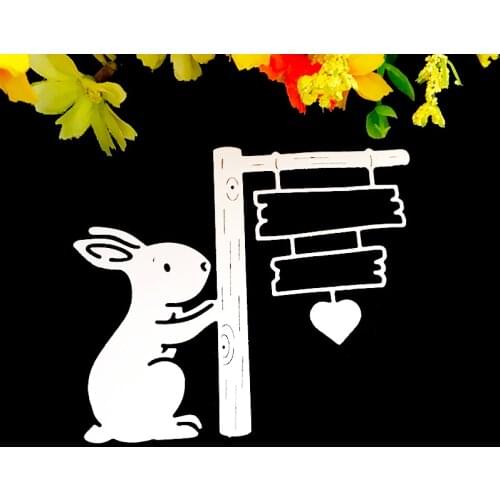 MISS VINTAGE 2021 New Easter Sign Bunny Metal Cutting Dies card paper embossing scrapbooking craft diy photo album Rabbit die