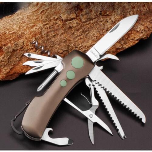 Red Swiss Champ Switzerland Stainless Steel Multifunctional Survival Knife