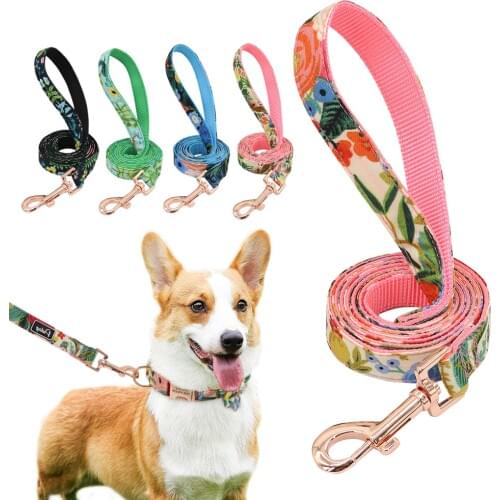 Nylon Printed Dog Leash Pet Puppy Cat Leash Walking Training Leashes Lead For Small Medium Dogs Cats Leashes Strap Belt Rope