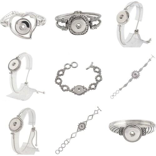 New Fashion 20mm 18mm Snap Button Bracelet DIY Jewelry 5pcs/lot KD3017