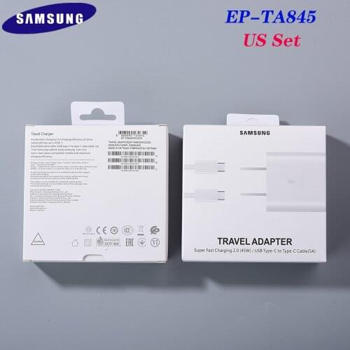 Original Samsung Note 20 S21 S20 Ultra 5G 45W Charger Super Fast Charge Usb Type C Pd PPS Quick Charging US For Galaxy S21+ S20