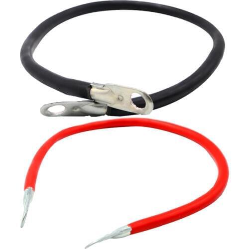 Pair Car Marine Boat RV 5AWG Gauge Copper Battery Cable Power Inverter Wire Black & Red