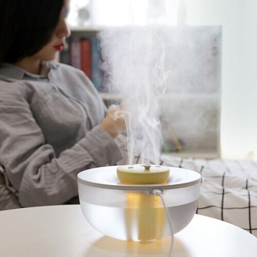 Lotus Root Shape 1.2L Large Capacity Portable Desktop Air Humidifier Mist Maker
