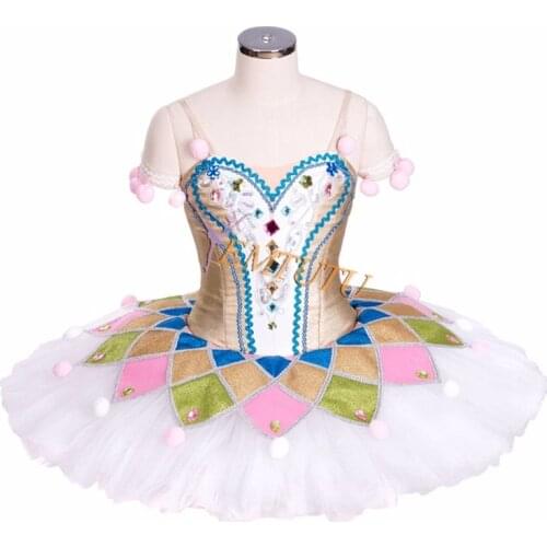 Harlequinade Professional Ballet Tutu Child Profession Ballet Stage Costume Harlequin Competition Performance Ballet Tutu Dress