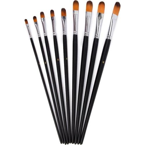 Professional Painting Tool Set 9pcs Acrylic Oil Watercolors Artist Paint Brushes Kids Educational