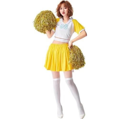 S-XL Top And Skirts Woman Halloween Football Girl Baby Costumes Female Games Cheerleaders Cheering Squad Uniforms Cosplay Dress