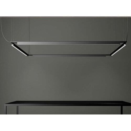 Nordic restaurant chandelier creative personality led bar counter dining room lamp dining table long brass office chandelier