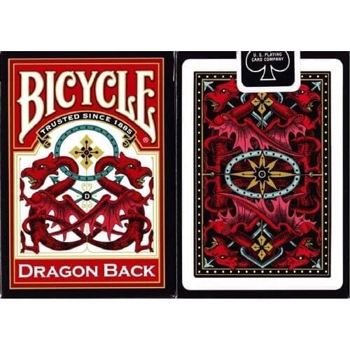 Bicycle Red Dragon Back Playing Cards Deck USPCC Collectible Poker Magic Card Games Magic Tricks Props for Professional Magician