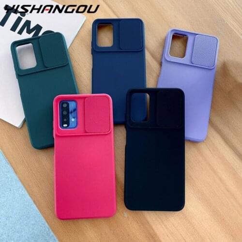 Liquid Silicone Case For Samsung A52 A72 A32 4G 5G A12 A21A50 A02 A02S A31 A41 A21S A51 A71 S21 Ultra Slide Lens Protect Cover