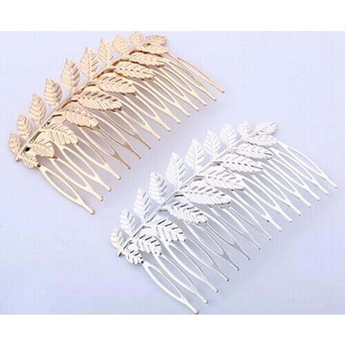 1 Pairs Hair Ornaments Tooth Metal Comb Rhodium Gold Color Base Material DIY Handmade Jewelry Hair Accessories