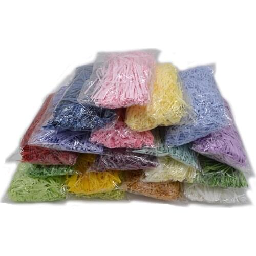 10g/pack Crinkle Paper Filler Multicolor Craft Shredded Tissue Paper Raffia Grass Gift Box Filling Material Party Supplies