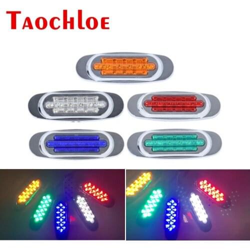 10Pcs 24V LED Side Marker Light For Truck Car Trailer Side Indicator Lamp Strobe Light Bar Flashing Light