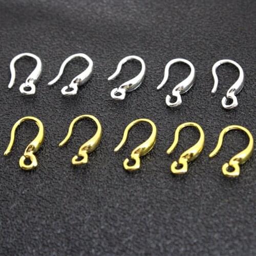 10pcs/lot 13x8mm 925 Sterling Silver Earring Hooks Findings Hypoallergenic French Earring Clasp Ear Wires for DIY Jewelry Making