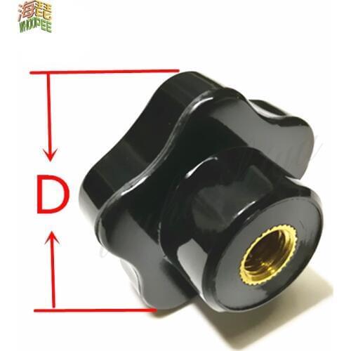 2pcs/lot M4 M5 M6 M8 M10 M12 hand adjusting nut /Bakelite Five-Star Type Plastic Head Handle nuts Wood Plum Bolt