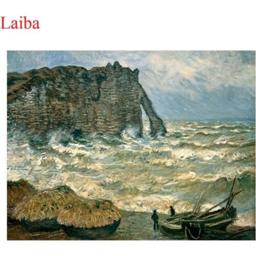 Diamond Painting Abstract retro seascape Rhinestone 5D DIY Diamond Embroidery,Cross Stitch,diamond Mosaic Sale artwork