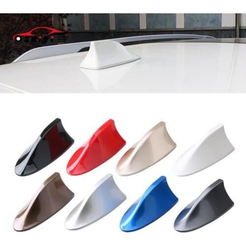 Car Shark Fin Antenna Universal FM Signal Radio Aerials Auto Roof Decoration for Mini Cooper Suzuki Exterior Parts Punch-free