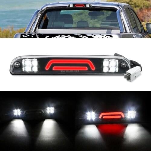 Car Super Bright LED Third 3rd Brake Light Black For 99-16 Ford F250 F350 Red+White Light High Mount Stop Lamp For Automobile