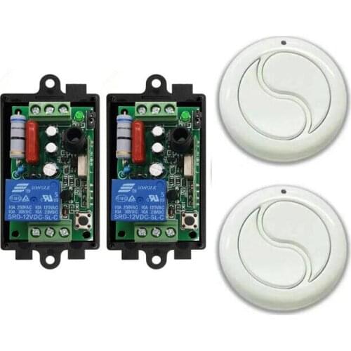 AC 220 V 10 A 1 channel RF Wireless Remote Control Receiver + Transmitter wall button switch