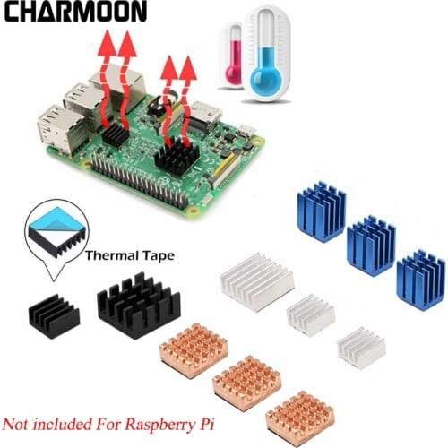For Raspberry Pi 3 Model B + Plus Heat Sink Copper Aluminum Heatsink Radiator Cooler Kit for Raspberry Pi 3 B+/3 2 Hot Sale