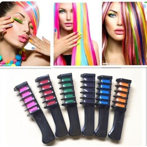 Hot Sale 1PC Disposable Temporary Dye Stick Mini Hair Dye Comb Hair Dye Chalk Make Up Hair Dye Brush