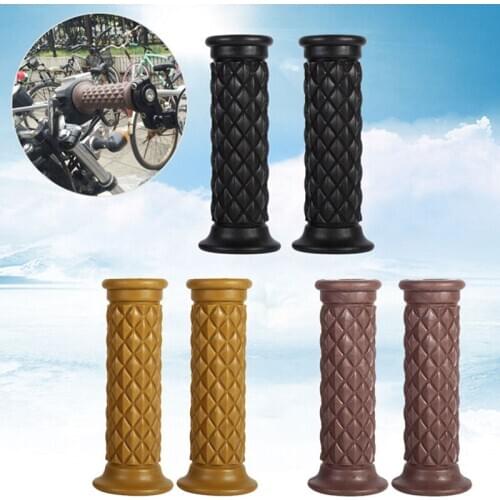 JX-LCLYL 1Pair 7/8" 22mm Rubber Handlebar Hand Grip For Motorcycle Bike Cafe Racer