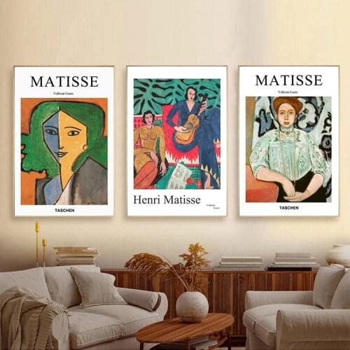 Colorful Abatract Figure Canvas Painting Living Room Psychedelic Matisse Painting Modern Wall Art Posters Decoration Pictures