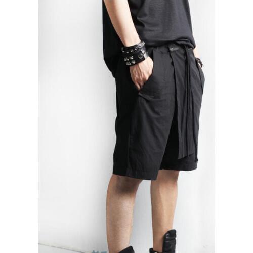 27-44 Hot ! 2021 Summer New Fashion Casual Tide Skirt Mens Clothing Personalized Shorts Asymmetrical Zipper Culottes Shorts