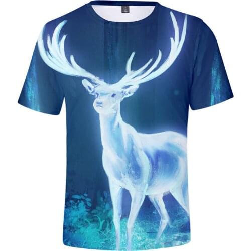 LUCKYFRIDAYF Funny Cartoon Deer 3d T Shirts Fashion Hip Hop Men Women T-shirt Casual Short Sleeve 3D T-shirts Tee Shirt Tops 4XL